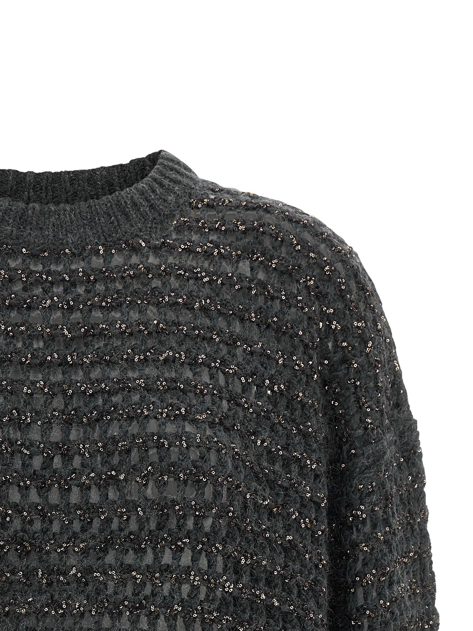 Brunello Cucinelli Dazzling Braids Sweater
