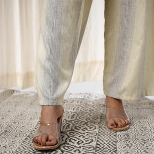 Beige Chikankari Hand Embroidery Soft Cotton Kurta with Palazzo Set