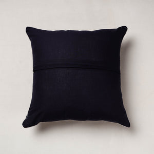 Blue - Bagru Block Printed Cotton Cushion Cover (16 x 16 in)