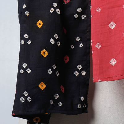 Bandhani Tie-Dye Patchwork Multicolor Mul Cotton Stole