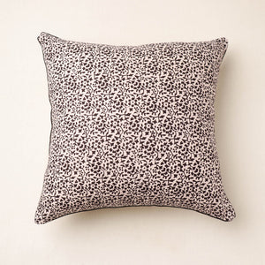 Beige - Bagh Hand Block Printed Pure Cotton Cushion Cover (16 x 16 in)