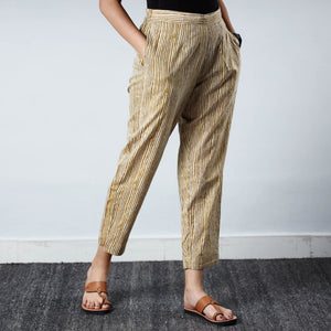 Brown - Jaipur Screen Printed Cotton Pant