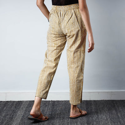 Brown - Jaipur Screen Printed Cotton Pant