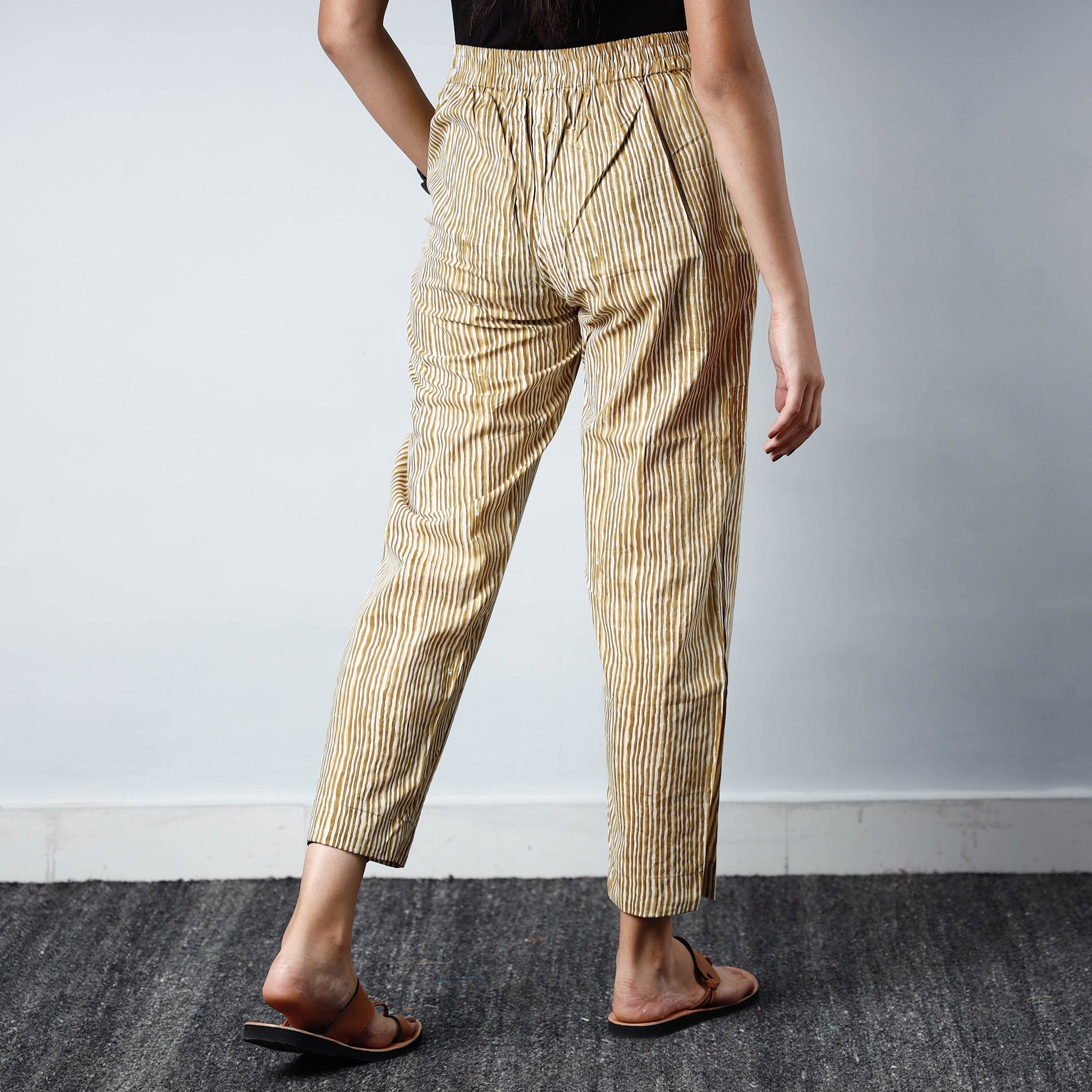 Brown - Jaipur Screen Printed Cotton Pant