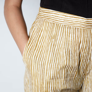 Brown - Jaipur Screen Printed Cotton Pant