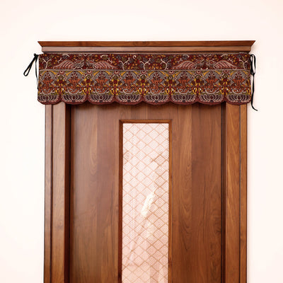 Brown - Handpainted Kalamkari Ashtalakshmi Toran (11 x 46 in)