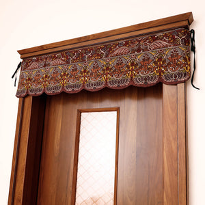 Brown - Handpainted Kalamkari Ashtalakshmi Toran (11 x 46 in)