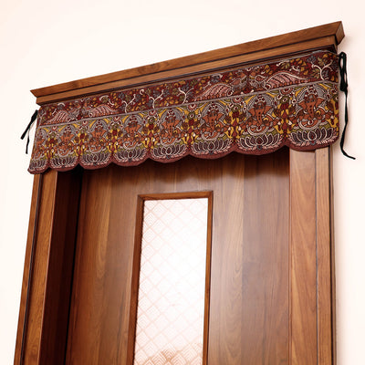 Brown - Handpainted Kalamkari Ashtalakshmi Toran (11 x 46 in)