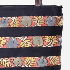 Black - Shoulder Bag - Handpainted Kalamkari Natural Dyed Cotton