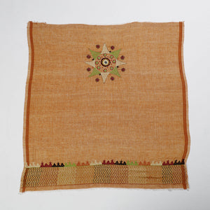 Brown - Lambani Embroidery Handspun Cotton Blouse Piece