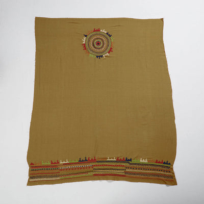Brown - Lambani Embroidery Handspun Cotton Blouse Piece
