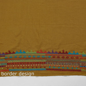 Brown - Lambani Embroidery Handspun Cotton Blouse Piece