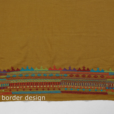 Brown - Lambani Embroidery Handspun Cotton Blouse Piece