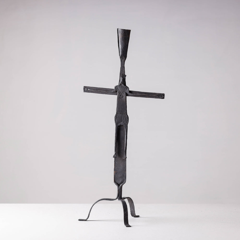 Bastar Tribal Wrought Iron Esu Candle Stand