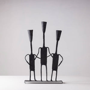 Bastar Tribal Wrought Iron 3 Batti Christmas