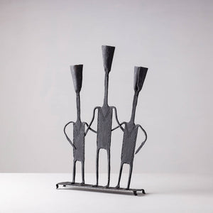 Bastar Tribal Wrought Iron 3 Batti Christmas