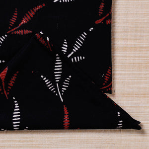 Black - Set of 4 Sanganeri Hand Block Print Cotton Table Napkin - (17 x 17 in)