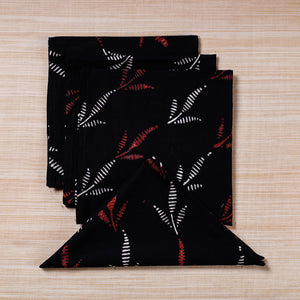 Black - Set of 4 Sanganeri Hand Block Print Cotton Table Napkin - (17 x 17 in)