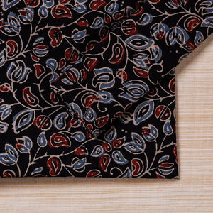 Black - Set of 4 Ajrakh Hand Block Print Cotton Table Napkin - (17 x 17 in)