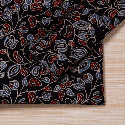 Black - Set of 4 Ajrakh Hand Block Print Cotton Table Napkin - (17 x 17 in)