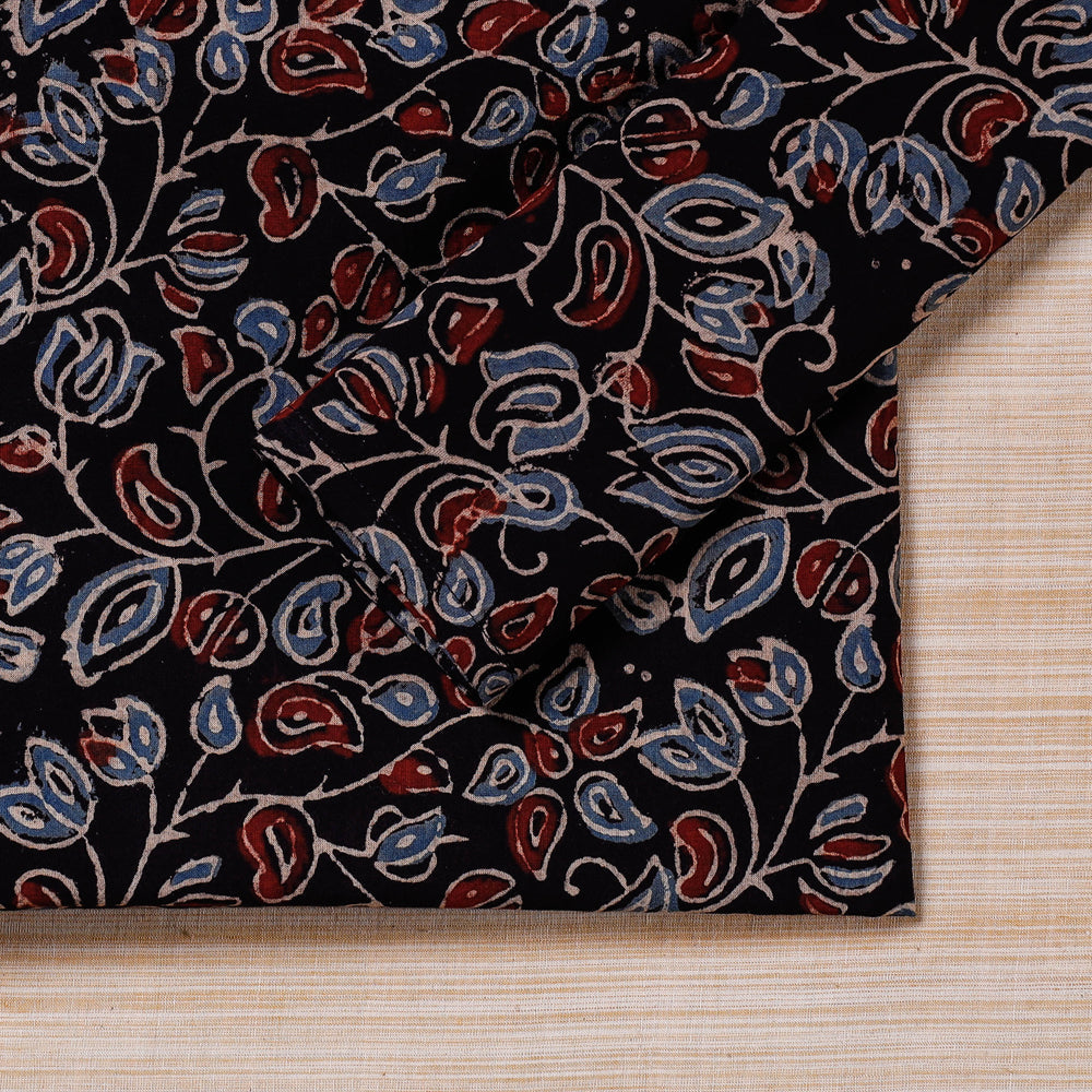 Black - Set of 4 Ajrakh Hand Block Print Cotton Table Napkin - (17 x 17 in)