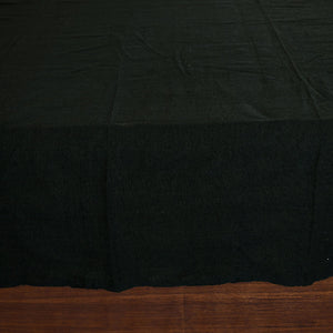 Black - Jhiri Pure Handloom Cotton Double Bedcover (108 x 90 in)