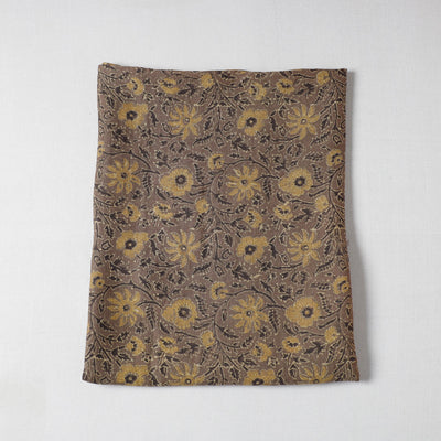 Brown - Ajrakh Block Printing Natural Dyed Pure Wool Precut Fabric