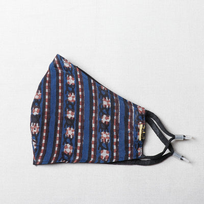 Bindaas Block Printed Cotton 3 Layer Snug Fit Face Cover