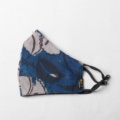 Bindaas Block Printed Cotton 3 Layer Snug Fit Face Cover