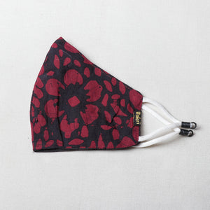 Batik Block Printed Cotton 3 Layer Snug Fit Face Cover