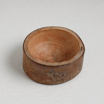 Brown - Hand Carved Natural Mahogany Wooden Bowl (5 x 5 in)