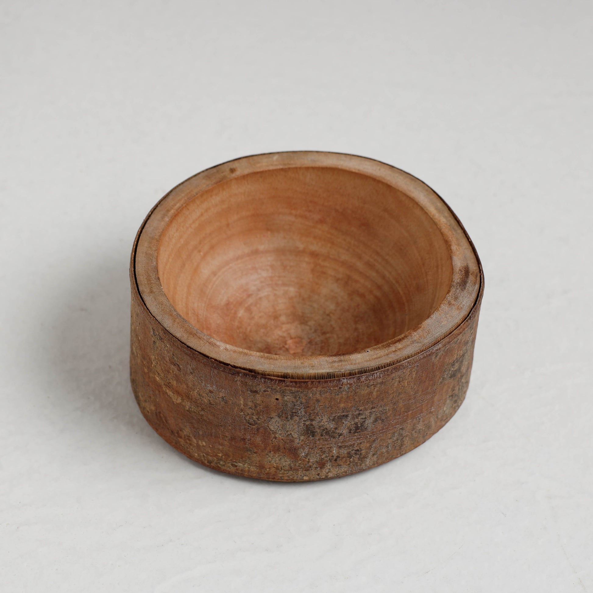Brown - Hand Carved Natural Mahogany Wooden Bowl (5 x 5 in)