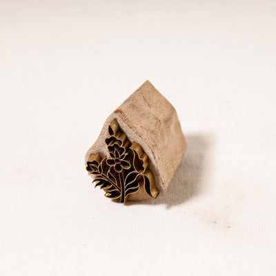 Hand-Carved Rohida Wood Brass Block (1 in)