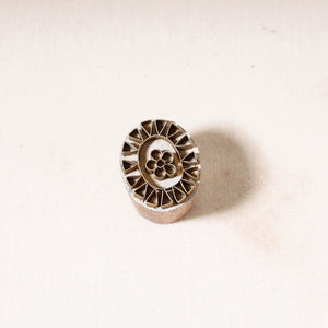 Hand-Carved Rohida Wood Brass Block (1 in)