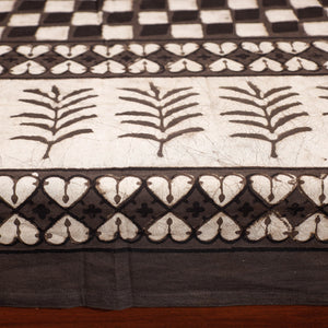 Brown - Pipad Block Printed Cotton Single Bed Cover with Pillow Covers (90 x 60 in)