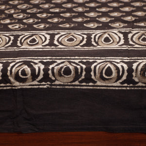 Brown - Pipad Block Printed Cotton Single Bed Cover with Pillow Covers (90 x 60 in)