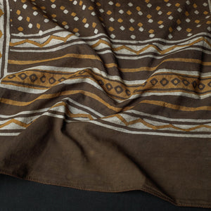 Brown - Akola Block Printed Cotton Stole