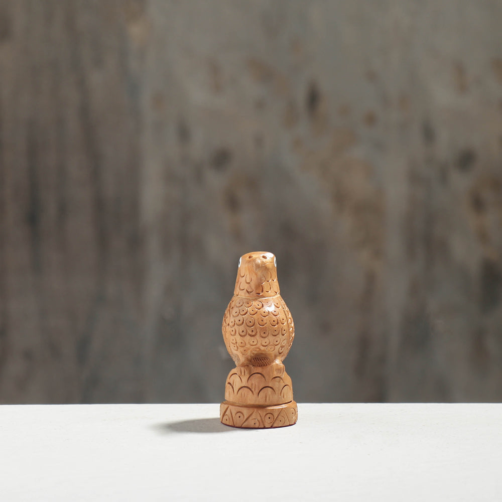 Bird - Hand Carved Kadam Wood Sculpture (3 in)