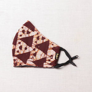 Batik Block Print Cotton 3 Layer Snug Fit Face Cover