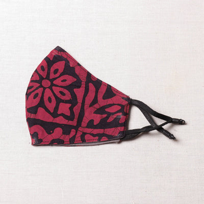 Batik Block Print Cotton 3 Layer Snug Fit Face Cover