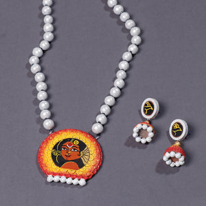Bishnupur Handpainted Terracotta Necklace Set