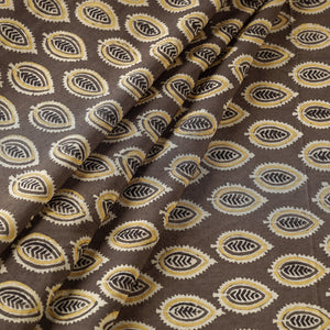 Brown - Ajrakh Block Printed Cotton Fabric