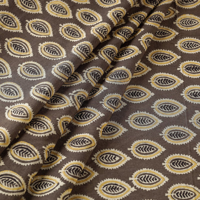 Brown - Ajrakh Block Printed Cotton Fabric