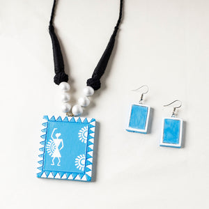 Bishnupur Handpainted Terracotta Necklace Set