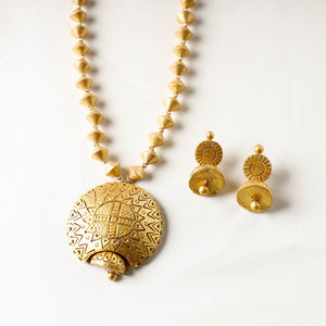 Bishnupur Handpainted Terracotta Necklace Set