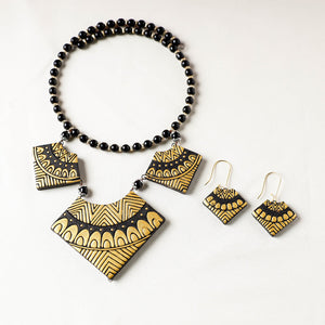 Bishnupur Handpainted Terracotta Necklace Set