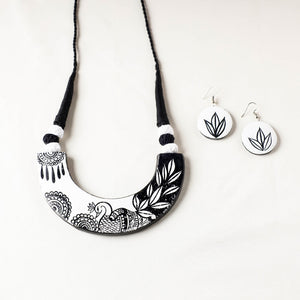 Bishnupur Handpainted Terracotta Necklace Set