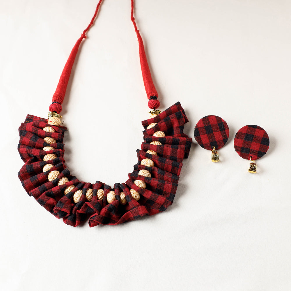 Bishnupur Handcrafted Fabric Necklace Set