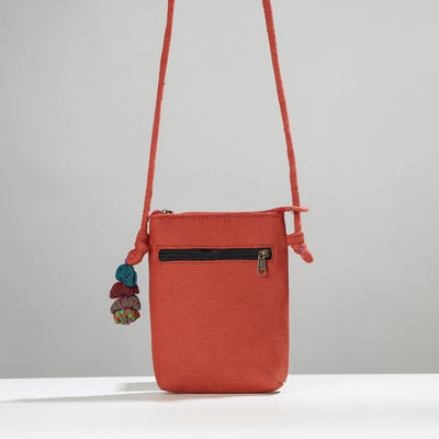 Brown - Hand Embroidered Sling Bag