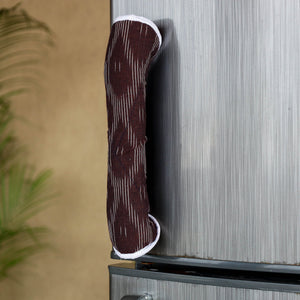 Brown - Pochampally Ikat Handmade Fridge Handle Cover